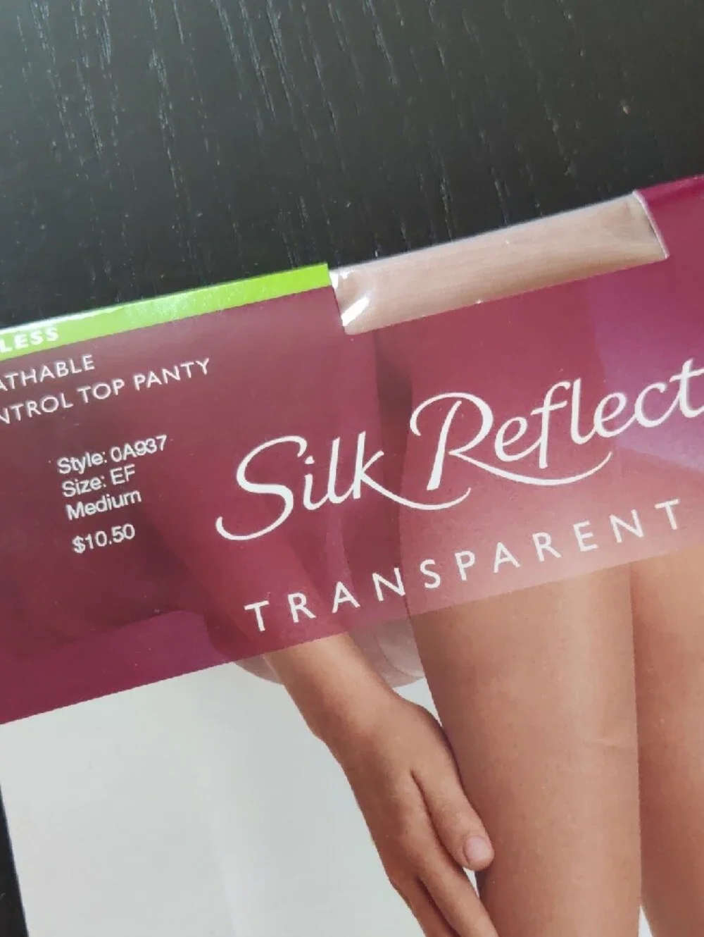 Hanes Silk Reflections Transparent Sheer Toeless Hosiery - Light & Medium Nude